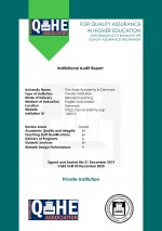 شهادات الجودة والأدائية العالية في التعليم العالي الصادرة من الرابطة الدولية لضمان الجودة في التعليم العالي (QAHE) لتقييم الأكاديمية العربية في الدنمارك